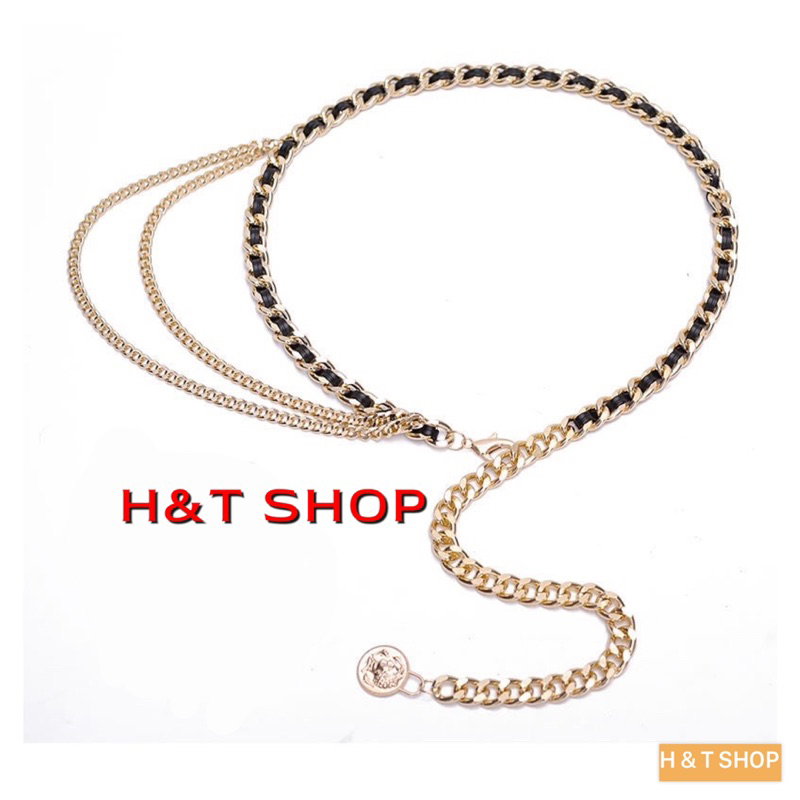 Đai váy xích,thắt lưng phối đầm sang chảnh