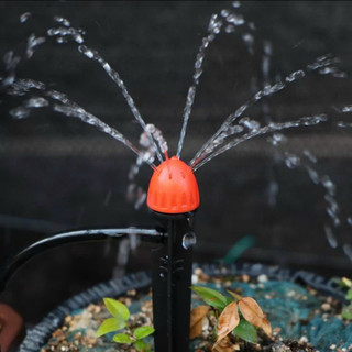Cây Cắm Tưới Nhỏ Giọt 8 Tia Cam 17cm - Có Thể Điều Chỉnh Lưu Lượng