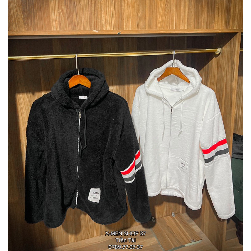 Áo khoác lông thome chất lông mượt 2 mặt có mũ thiết kế hot nhất mùa đông năm