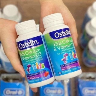 Ostelin Kids Calcium Vitamin D3 Canxi khủng long cho bé 90 viên