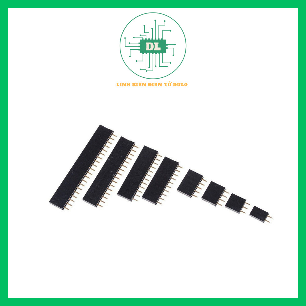 Thanh Jump Cái Đơn Thẳng 1*16P 2.54mm, 1 hàng 16 chân, khoảng cách giữa 2 chân là 2.54mm