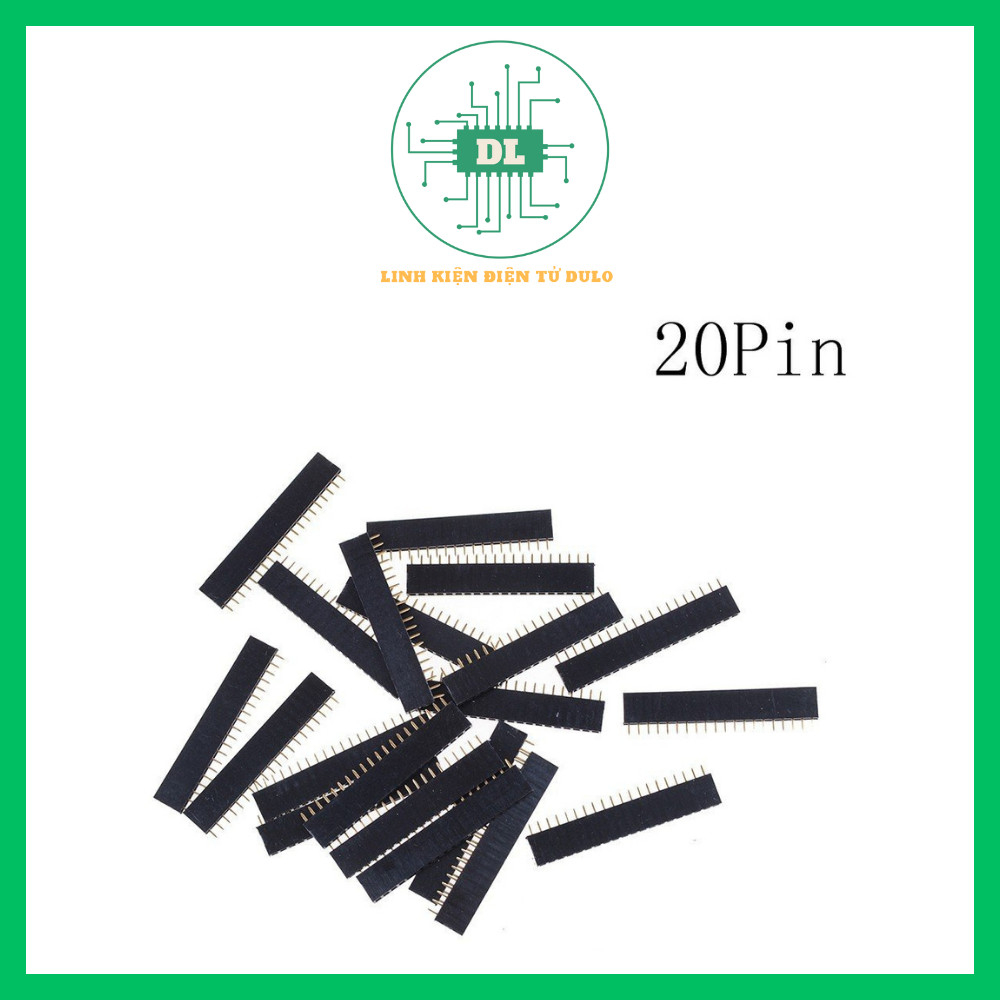 Thanh Jump Cái Đơn Thẳng 1*16P 2.54mm, 1 hàng 16 chân, khoảng cách giữa 2 chân là 2.54mm