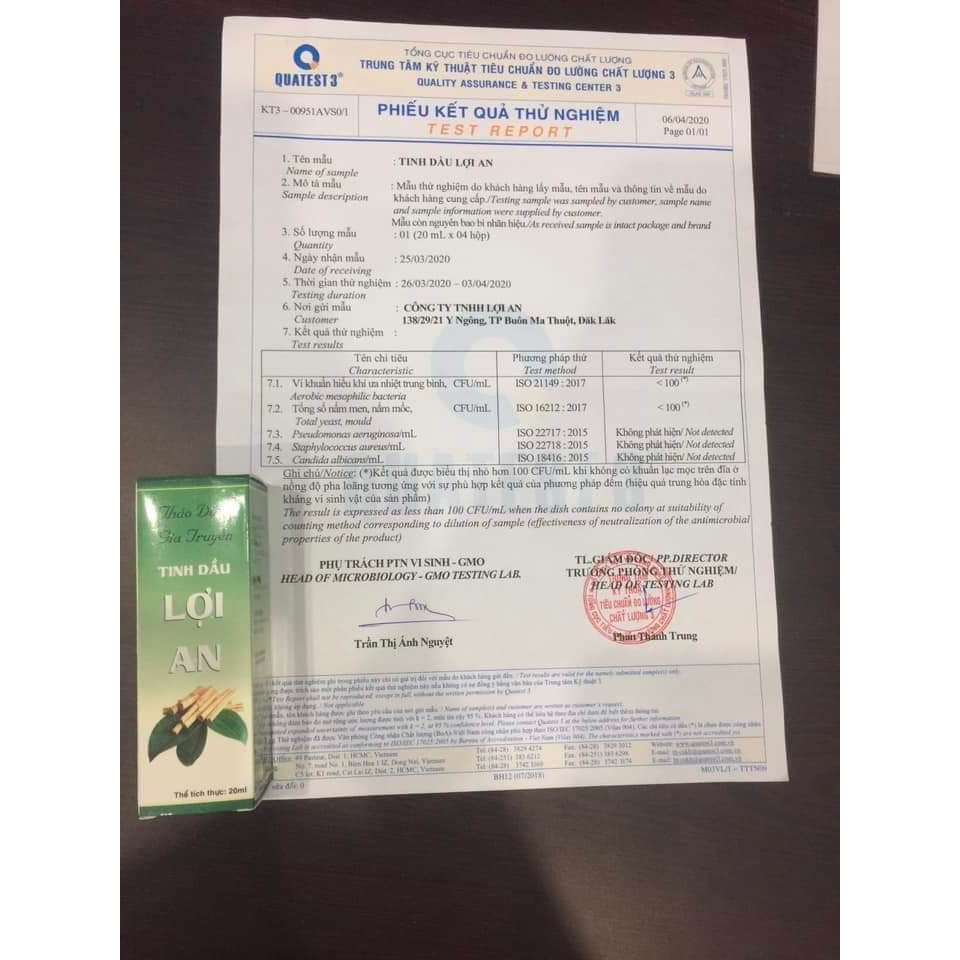 Tinh dầu Lợi An bôi ho - Giảm long đờm khò khè,sổ mũi cho bé chính hãng- Tặng 1 sữa tắm Dnee cho bé 400ml và Khẩu Trang