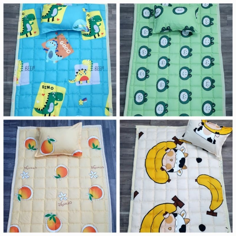 Nệm cho bé đi học mẫu giáo kích thước 80x120cm / nệm dày mùa đông có chun 4 góc