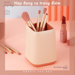 Hộp đựng cọ trang điểm đựng bút phong cách Bắc Âu lưu trữ văn phòng phẩm