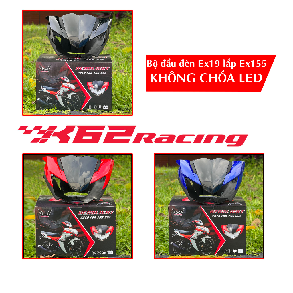Không chóa Led - đầu đèn Exciter 2019 lắp Exciter 155vva