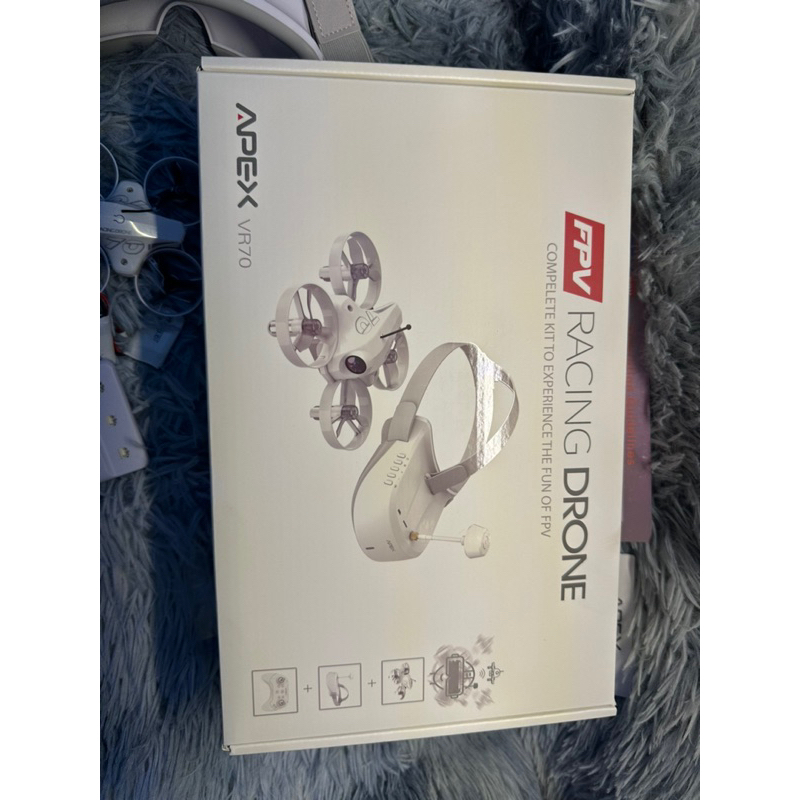 Combo FPV VR70 Drone FPV Racing 3 chế độ bay : Drone + Remote + Kính + 3 pin