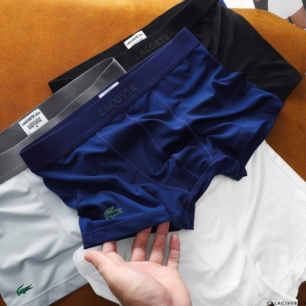 Quần Lót Nam  quần lót boxer nam LA thun lạnh thoáng khí co giãn 4 chiều set 5 màu