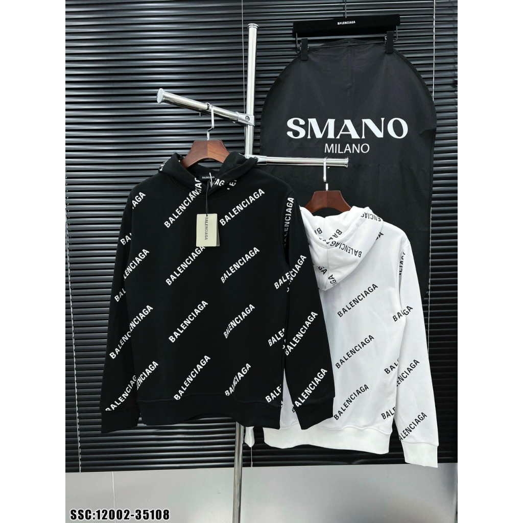 Áo Hoodie Balenciaga Mũ 2 Lớp Dày Dặn Cao Cấp-Áo Hoodie Balen Cao Cấp Chuẩn Form