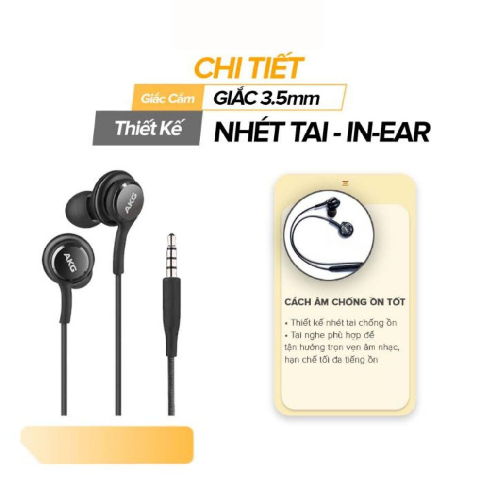 Tai Nghe Nhét Tai SS AKG s10-s10 plus màu đen jack cắm Type-C và 3.5mm  Bảo Hành 12 Tháng 1 Đổi 1 Paolu Store VN