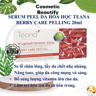 Serum Teana Stress Control Berry Care Peeling 20ml tẩy da chết hoá học nhẹ nhàng, làm da bóng mịn, se lỗ chân lông