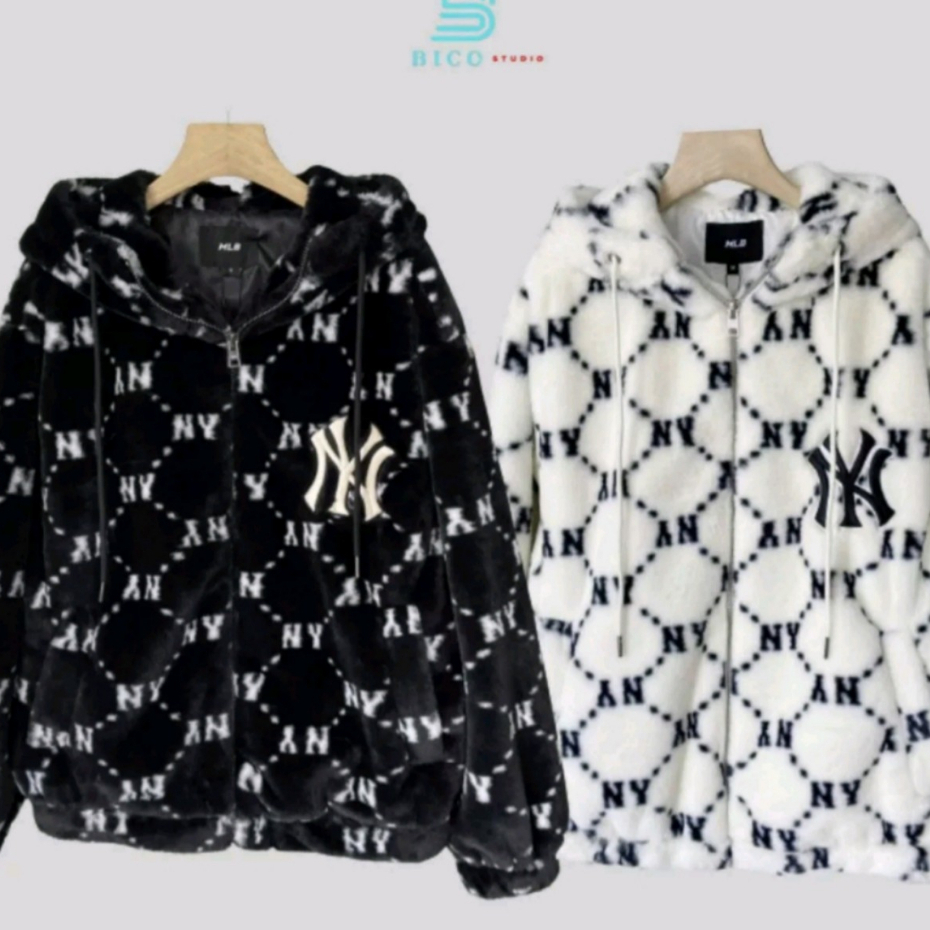 Áo Khoác Lông Ny MLB Chính Hãng 2 Lớp Dày Dặn Cao Cấp , Áo Khoác Lông Thỏ Thời Trang Dành Cho Nam Nữ