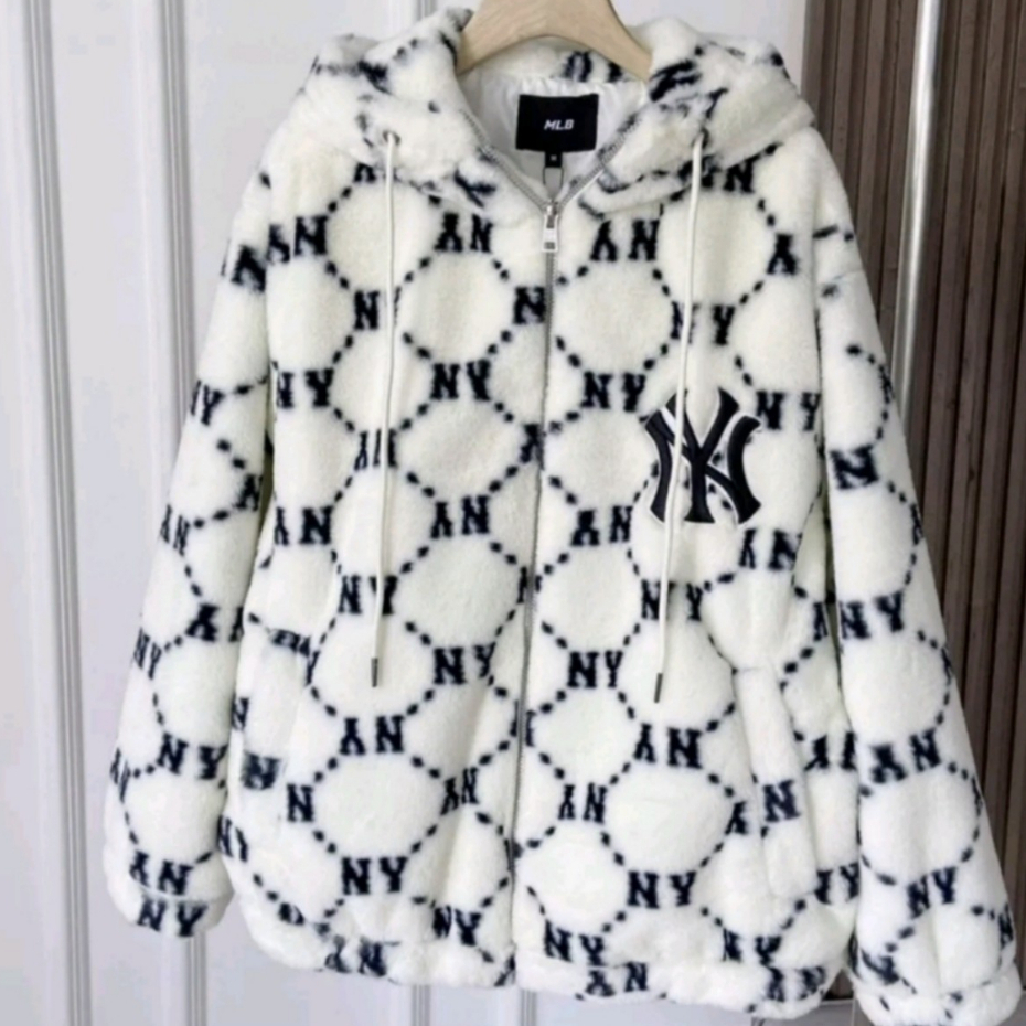 Áo Khoác Lông Ny MLB Chính Hãng 2 Lớp Dày Dặn Cao Cấp , Áo Khoác Lông Thỏ Thời Trang Dành Cho Nam Nữ