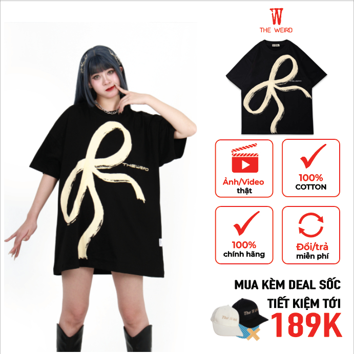 LOCAL BRAND Áo thun The Weird Phong Cách Unisex Form Rộng ATK783