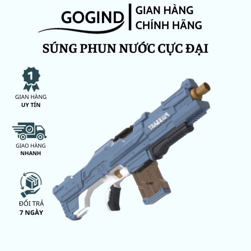 Súng bắn điện nước GOGINDSHOP công suất cực đại PUISSANT súng bắn tầm xa sử dụng pin, súng đạn nước áp lực lớ