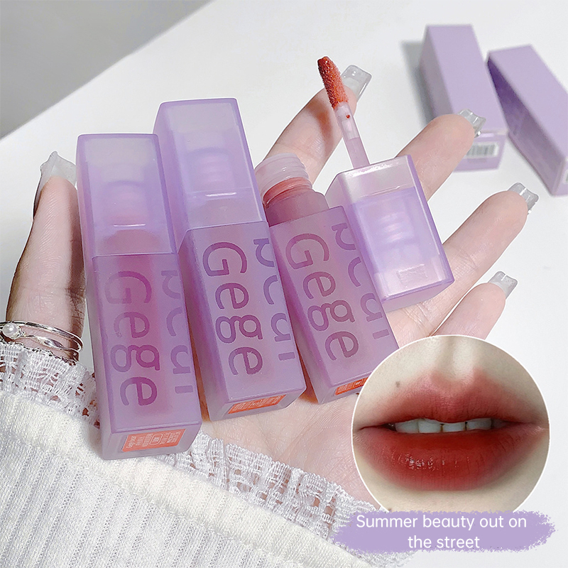 Briskyee💄Son Kem trang điểm Gege Bear HERORANGE Tông Nhung Lì Mềm Mại Tạo Hiệu Ứng Sương Son Môi nội Địa Trung The First