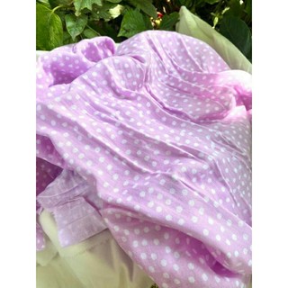 Vải xô muslin chấm và họa tiết hoa