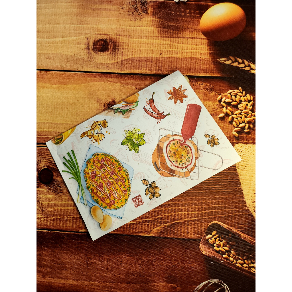Túi Giấy Gói Bánh Tráng Nướng 14.5cm x 21cm Dán 2 Đầu