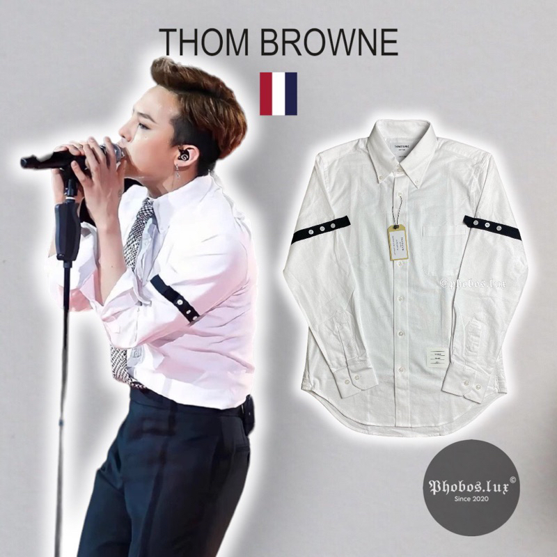 Áo Sơmi Thom Browne Trắng Viền Đen- Ảnh Thật Ở Cuối