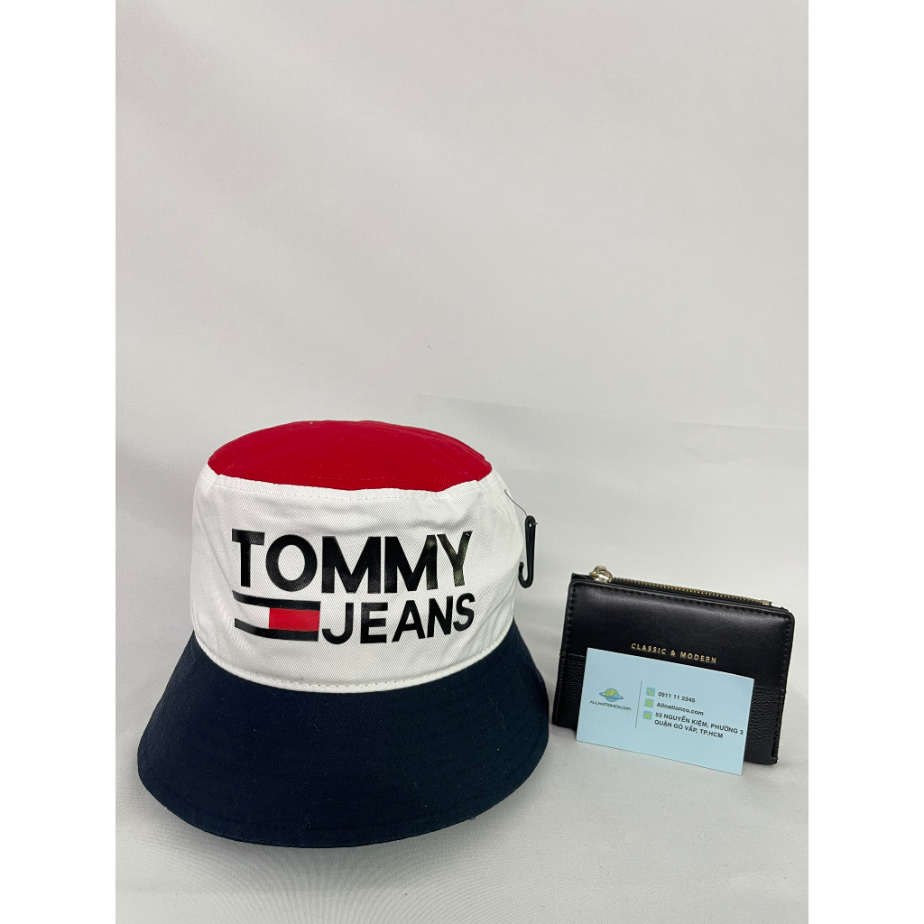 NÓN BUCKET TOMMY, Classic Cotton Cao Cấp Đầy Đủ Tem Mác Phong Cách Unisex