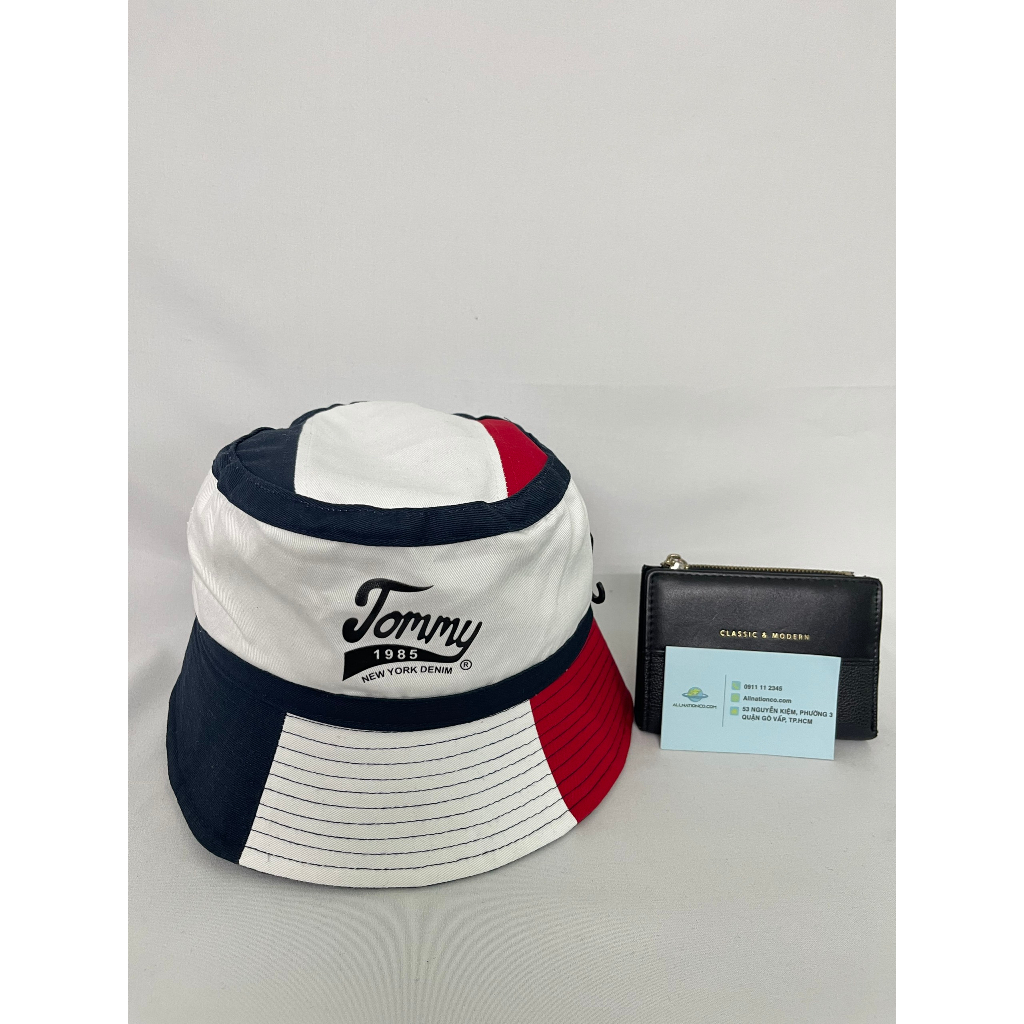 NÓN BUCKET TOMMY, Classic Cotton Cao Cấp Đầy Đủ Tem Mác Phong Cách Unisex