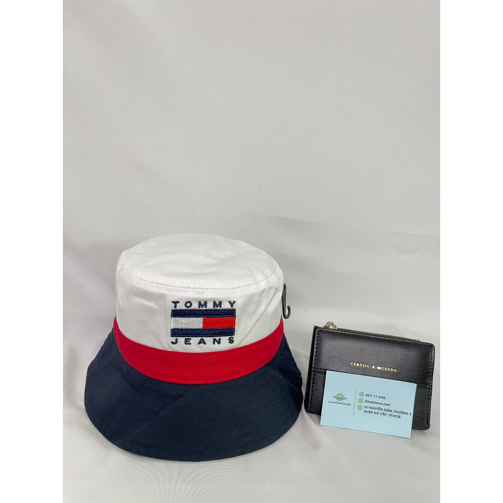 NÓN BUCKET TOMMY, Classic Cotton Cao Cấp Đầy Đủ Tem Mác Phong Cách Unisex