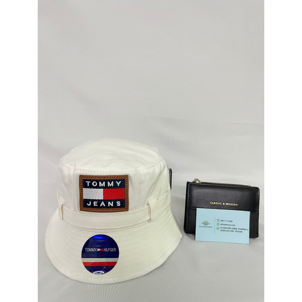 NÓN BUCKET TOMMY, Classic Cotton Cao Cấp Đầy Đủ Tem Mác Phong Cách Unisex