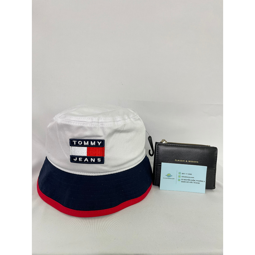 NÓN BUCKET TOMMY, Classic Cotton Cao Cấp Đầy Đủ Tem Mác Phong Cách Unisex