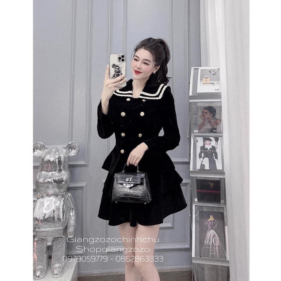 - Set nhung viền ren hàng Quảng Châu phong cách thanh lịch kèm ảnh thật