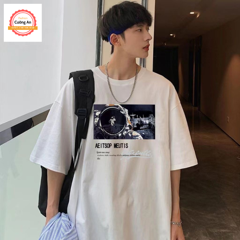 Áo thun nam, áo phông nam tay ngắn, tay lỡ cổ tròn chất cotton dày dặn thoáng mát  ATN005 - Cường An Fashion