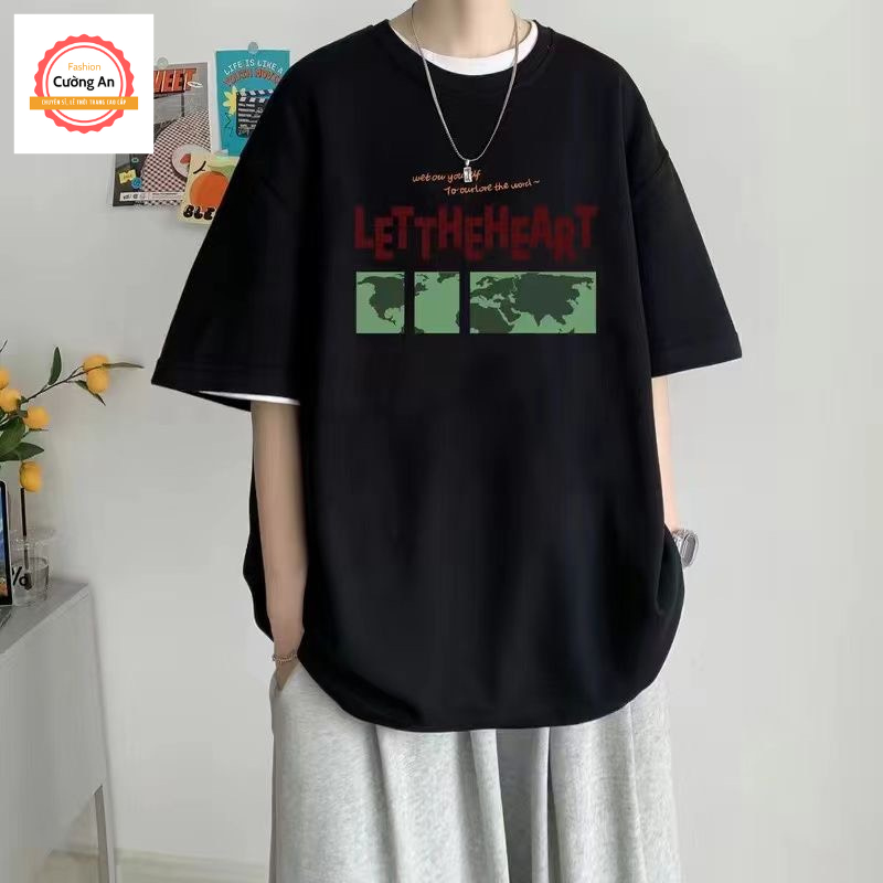 Áo thun nam, áo phông nam tay ngắn, tay lỡ cổ tròn chất cotton dày dặn thoáng mát  ATN005 - Cường An Fashion