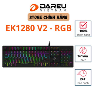Bàn phím cơ Gaming DAREU EK1280 v2 104KEY (RGB, RGB Strip, Blue/ Brown/ Red D switch)