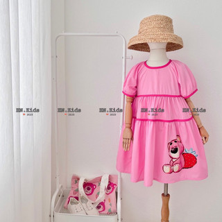 váy gấu dâu cho bé gái