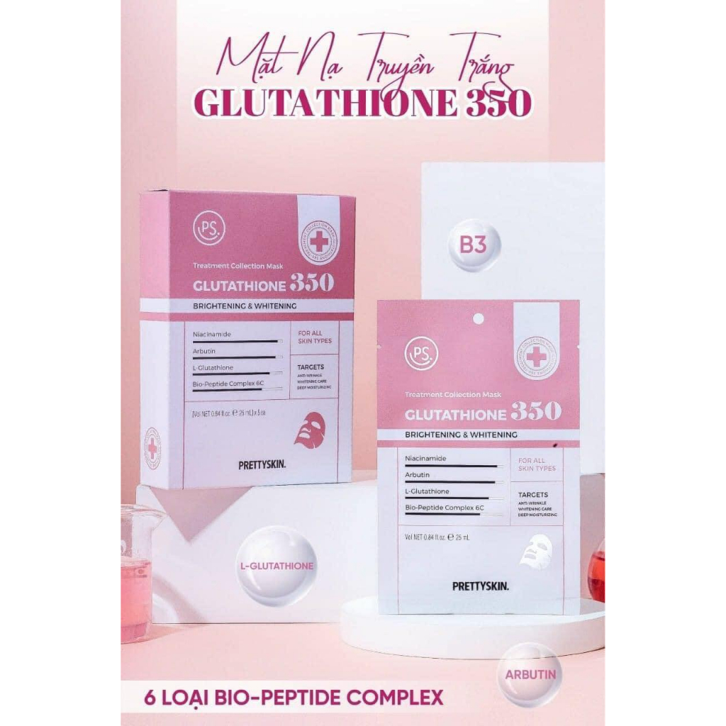 Mặt Nạ Truyền Trắng Glutathione Pretty skin