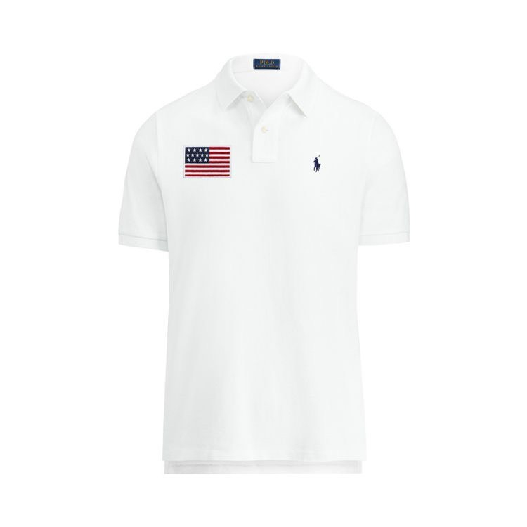 Áo Polo Ra-lph La-uren chất cá sấu ngoại nhập cotton 100% 4 chiều thêu Logo nét Lá cờ Mỹ