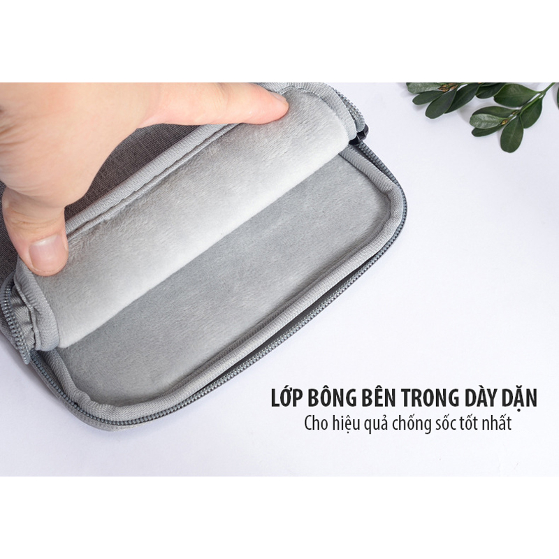 Túi đựng chống sốc cho máy đọc sách Kindle, Boox, Kobo màu Xám Akishop