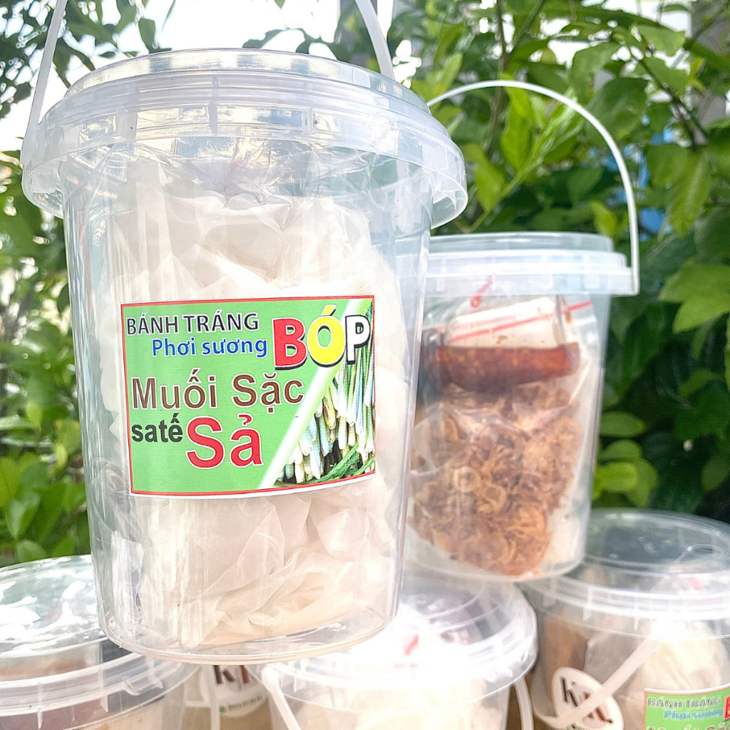 Bánh Tráng Phơi Sương Muối Sặc Nhuyễn Sa Tế Sả Bánh Tráng Phơi Sương Tây Ninh - KK Food