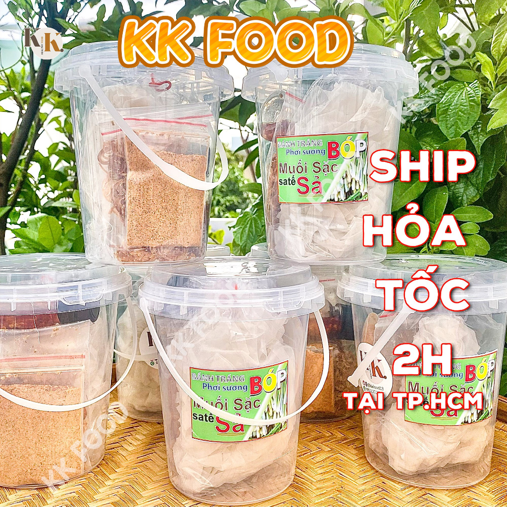 Bánh Tráng Phơi Sương Muối Sặc Nhuyễn Sa Tế Sả Bánh Tráng Phơi Sương Tây Ninh - KK Food