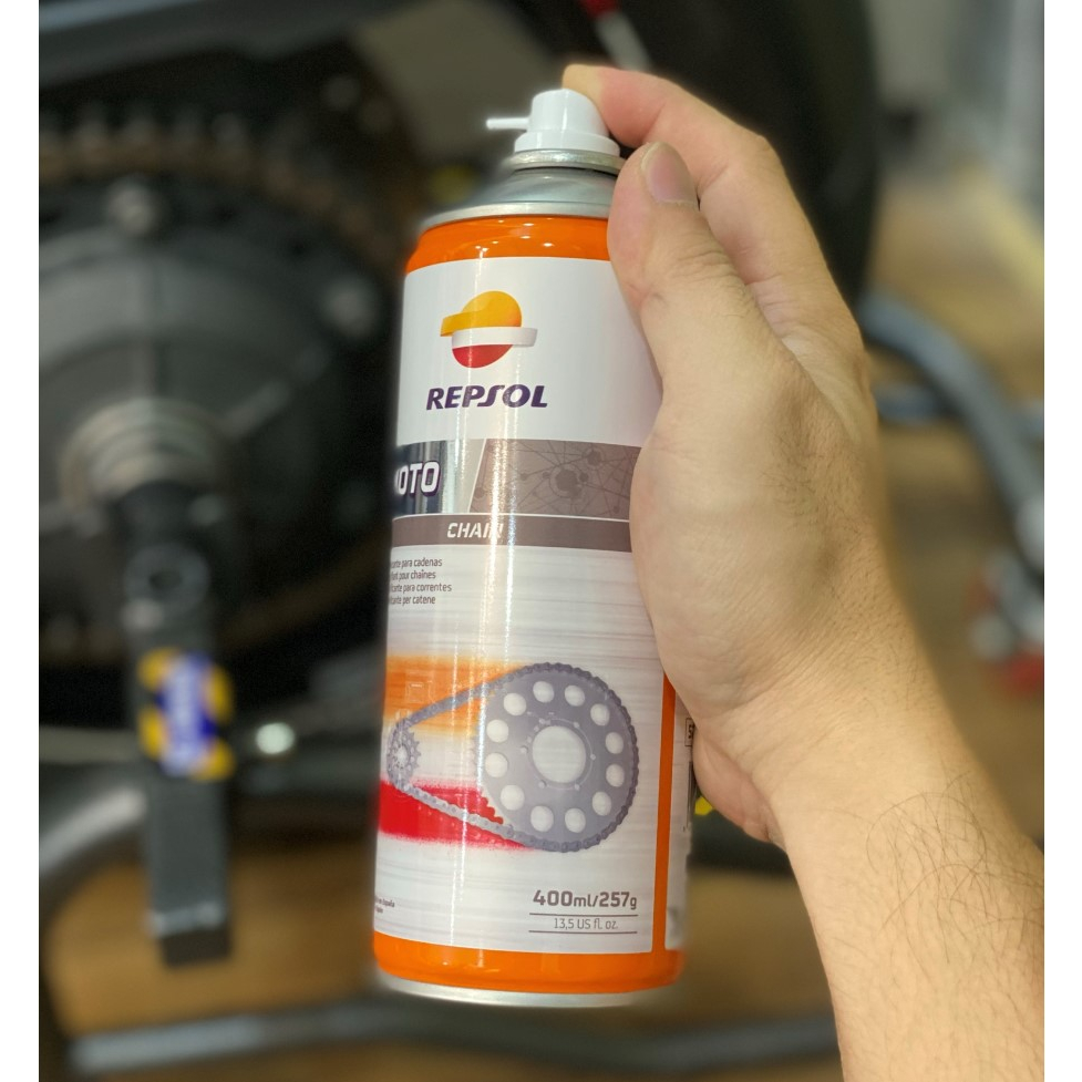 Chai xịt dưỡng sên REPSOL Bôi trơn xích REPSOL 400ML
