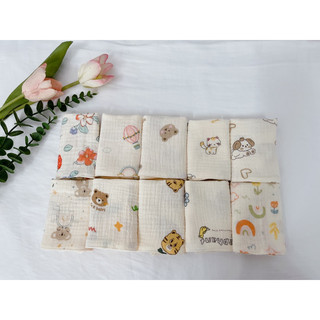 Khăn tay, khăn mặt vải muslin cho trẻ em
