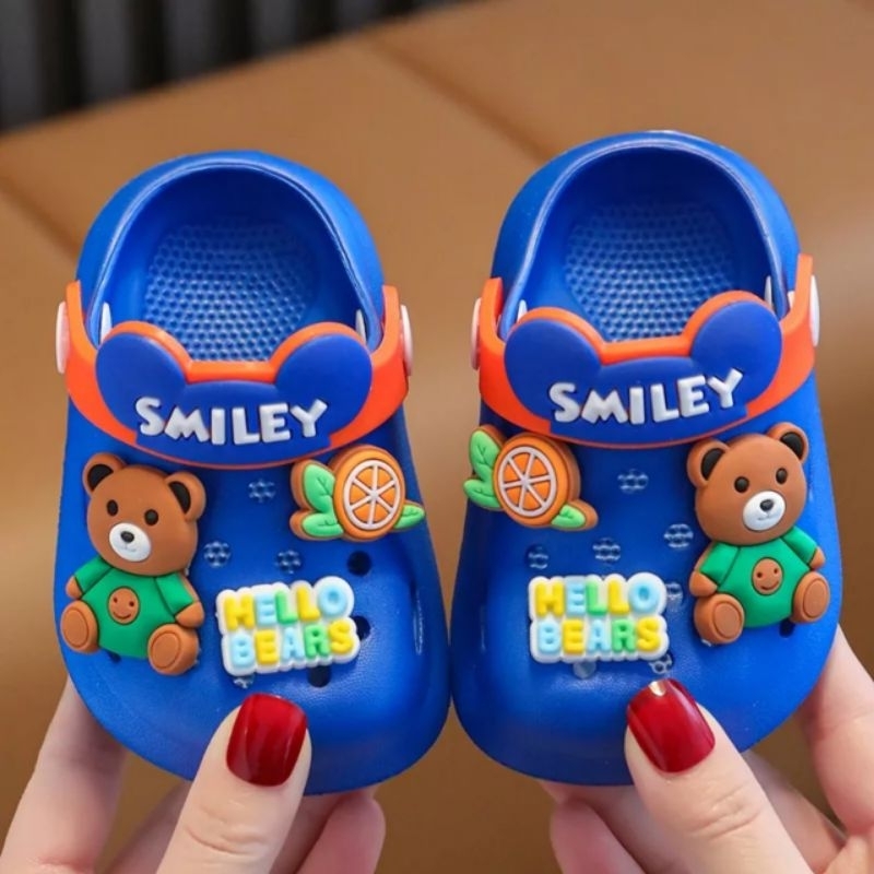 Dép Sục SMILEY Siêu Nhẹ Chống Trượt Họa Tiết Hoạt Hình Dễ Thương Cho Bé Trai, Bé Gái