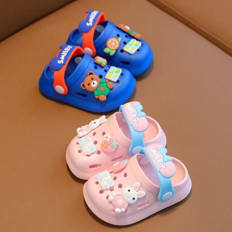 Dép Sục SMILEY Siêu Nhẹ Chống Trượt Họa Tiết Hoạt Hình Dễ Thương Cho Bé Trai, Bé Gái