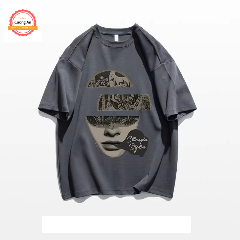 Áo thun nam, áo phông nam tay ngắn, tay lỡ cổ tròn chất cotton dày dặn thoáng mát  ATN009 - Cường An Fashion