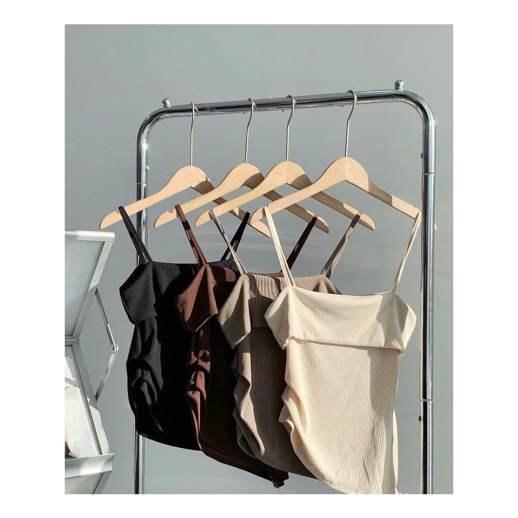 Áo Hai Dây Vạt Xéo Nhọn Xẻ Tà Dây Kéo Nhún