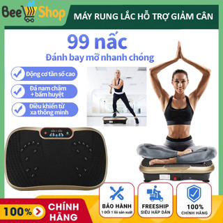 Máy rung toàn thân giảm béo, máy rung lắc massage toàn thân 120 chế độ điều khiển từ xa, máy tập gym giảm mỡ tại nhà