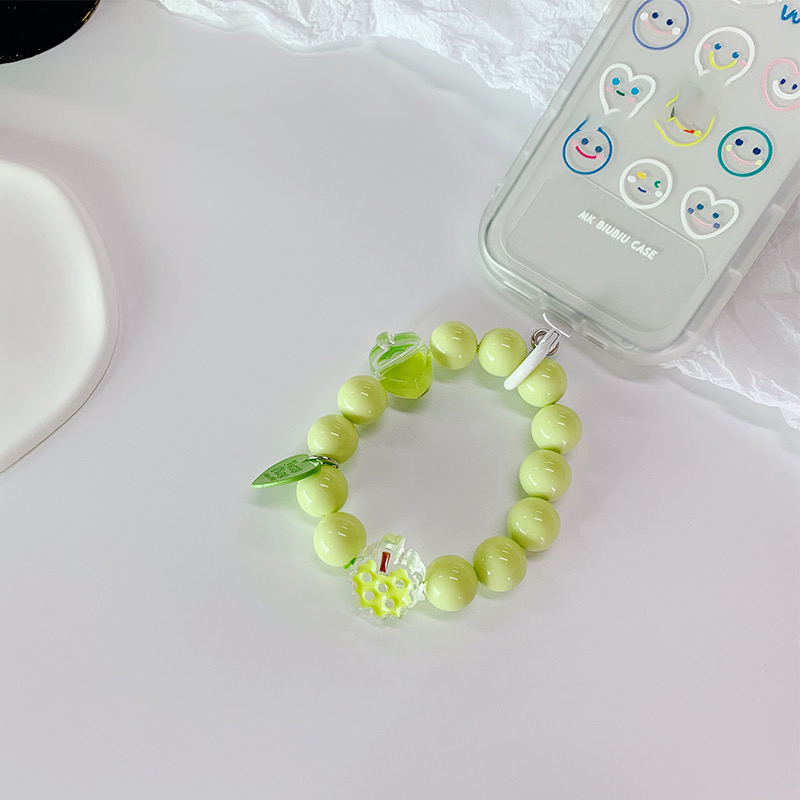 Dây đeo điện thoại vòng tròn xỏ hạt nhiều mẫu có thể làm móc khoá  - Ina Case