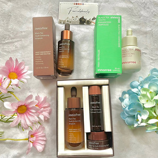 Tinh Chất & Kem Chăm Sóc Chuyên Sâu Ban Đêm Innisfree Black Tea Youth Enhancing Ampoule/Cream