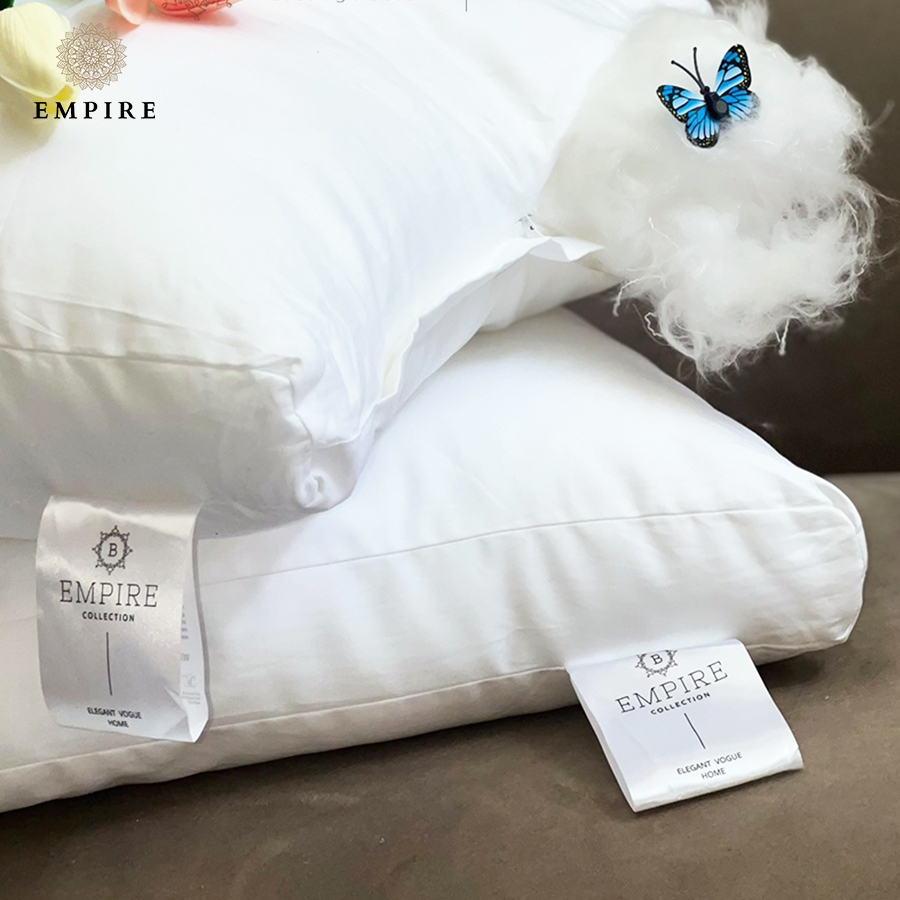 Ruột gối nằm lông vũ mricofiber chống đau vai gáy Empire cao cấp - Bình Châu Bedding & Decor