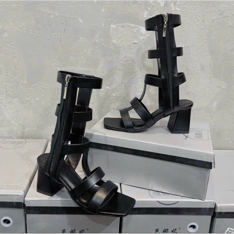 Sandal boot chiến binh gót 7p