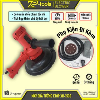 Máy chà tường chính hãng Etop SL1530 công suất 850w, đĩa mài 180mm - 6 cấp điều chỉnh tốc độ - Có hút bụi -Máy xoa tường